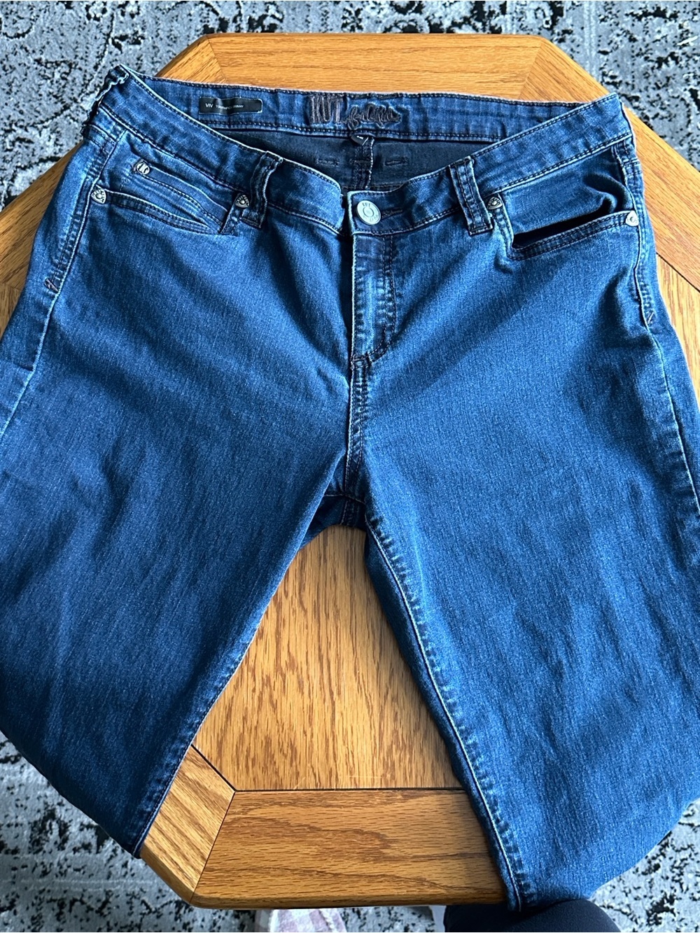 *KUT FROM THE KLOTH* Dark Blue Viv Toothpick Skinny Denim Jeans Size 12 - Picture 2 of 9